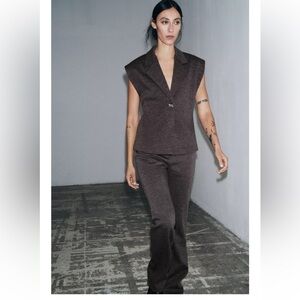 Zara NWT Brown Two Piece Set